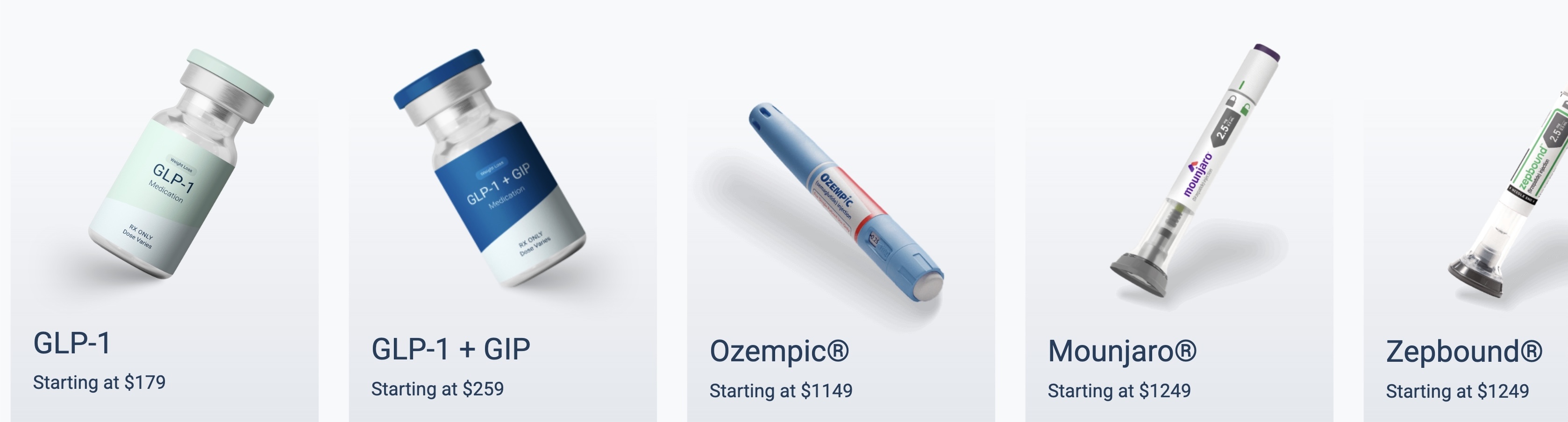 TrimRx Medications — GLP-1, GLP-1 + GIP, Ozempic, Mounjaro, Zepbound